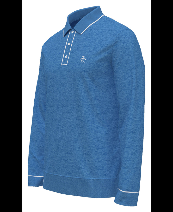 The Earl Merino Wool Blend Golf Sweater (Dk Mediterr Bl Htr) 