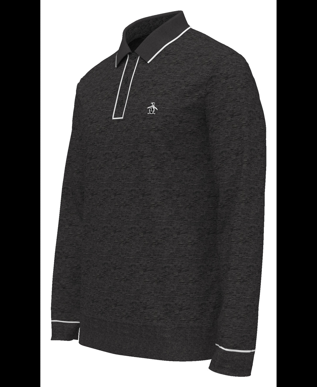 The Earl Merino Wool Blend Golf Sweater (Dark Caviar Heather) 