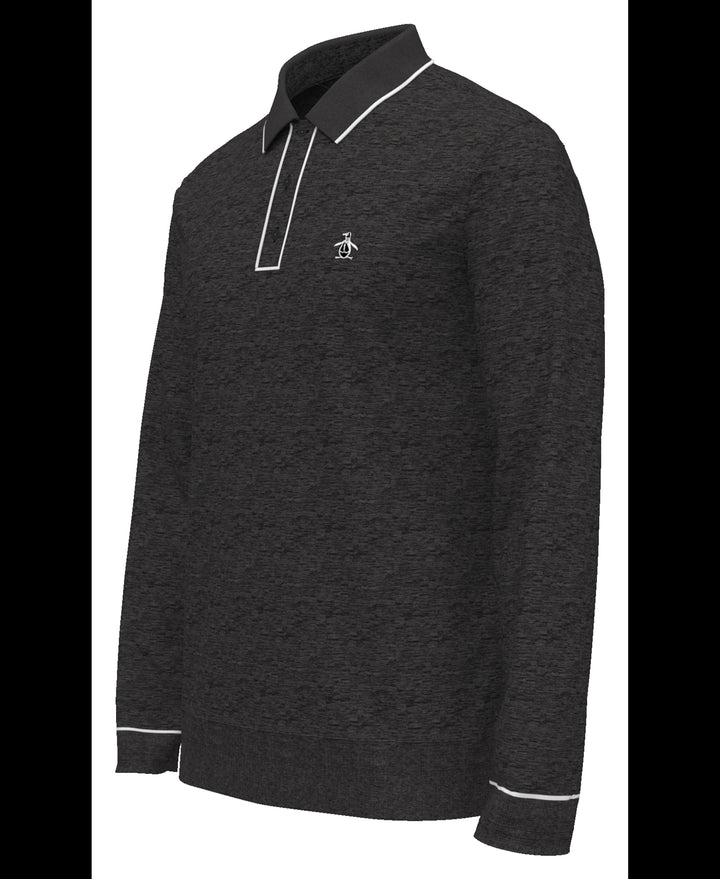 The Earl Merino Wool Blend Golf Sweater (Dark Caviar Heather) 