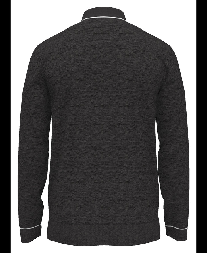 The Earl Merino Wool Blend Golf Sweater (Dark Caviar Heather) 