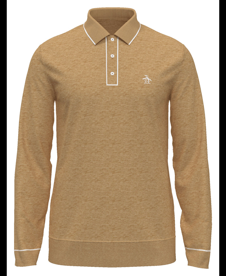The Earl Merino Wool Blend Golf Sweater (Lt Prairie Sand Htr) 
