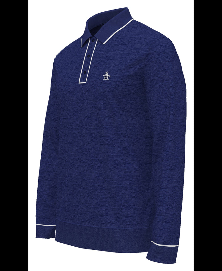 The Earl Merino Wool Blend Golf Sweater (Black Iris Bijou Hthr) 