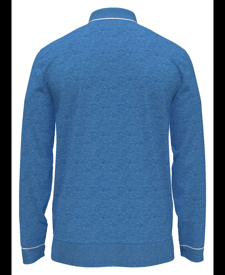 The Earl Merino Wool Blend Golf Sweater (Dk Mediterr Bl Htr) 