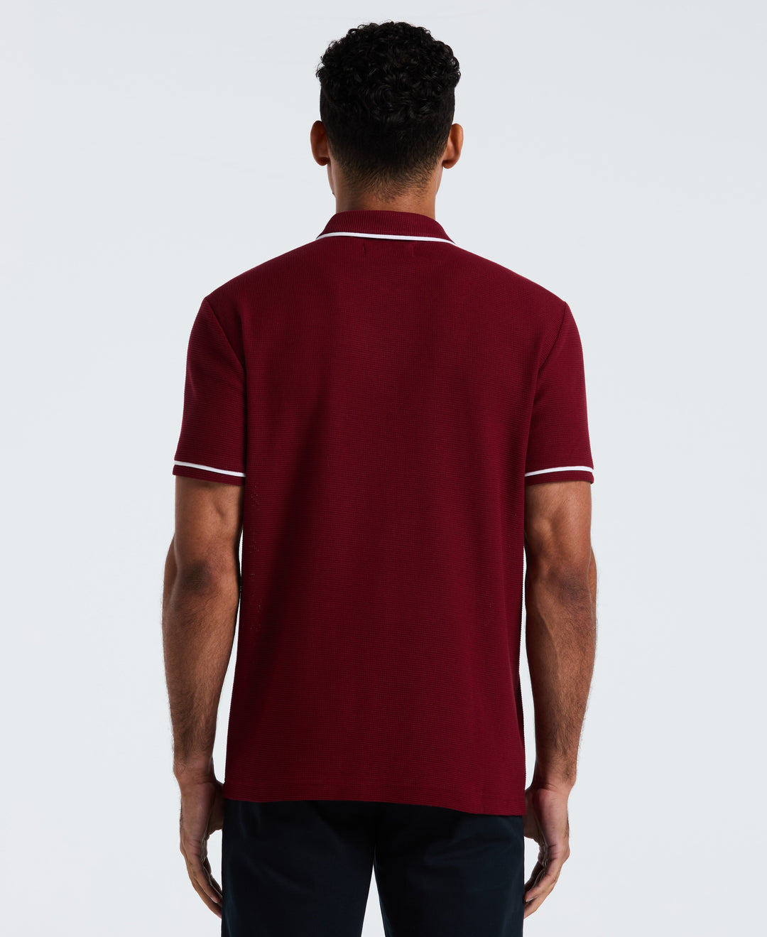Earl Mesh Cotton Polo Shirt (Cabernet) 