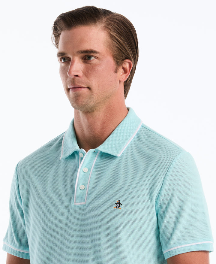 Earl Mesh Cotton Polo Shirt (Plume) 