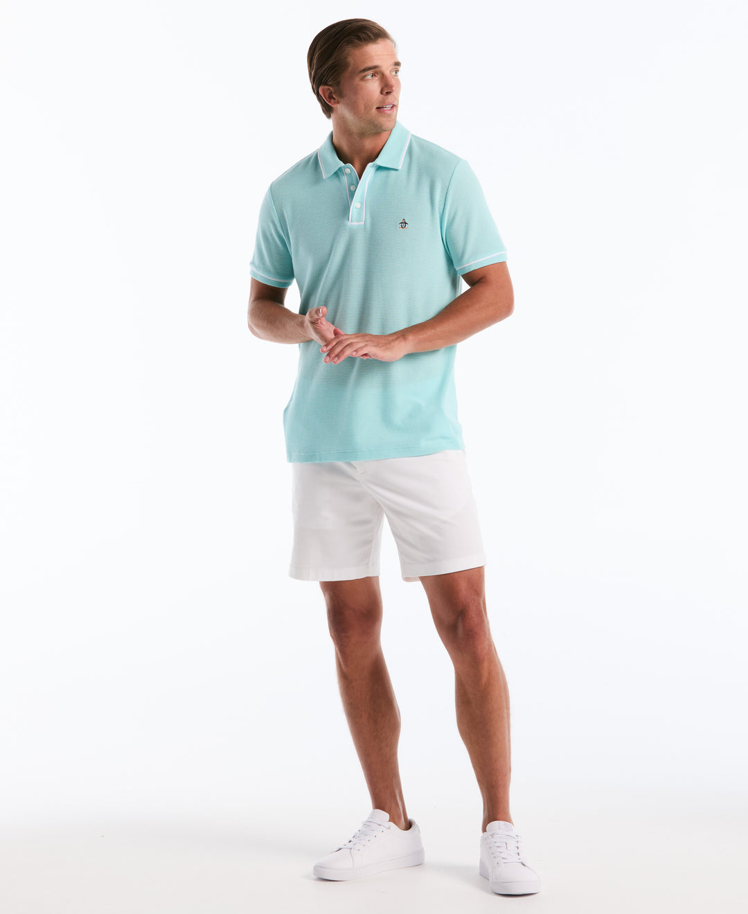 Earl Mesh Cotton Polo Shirt (Plume) 