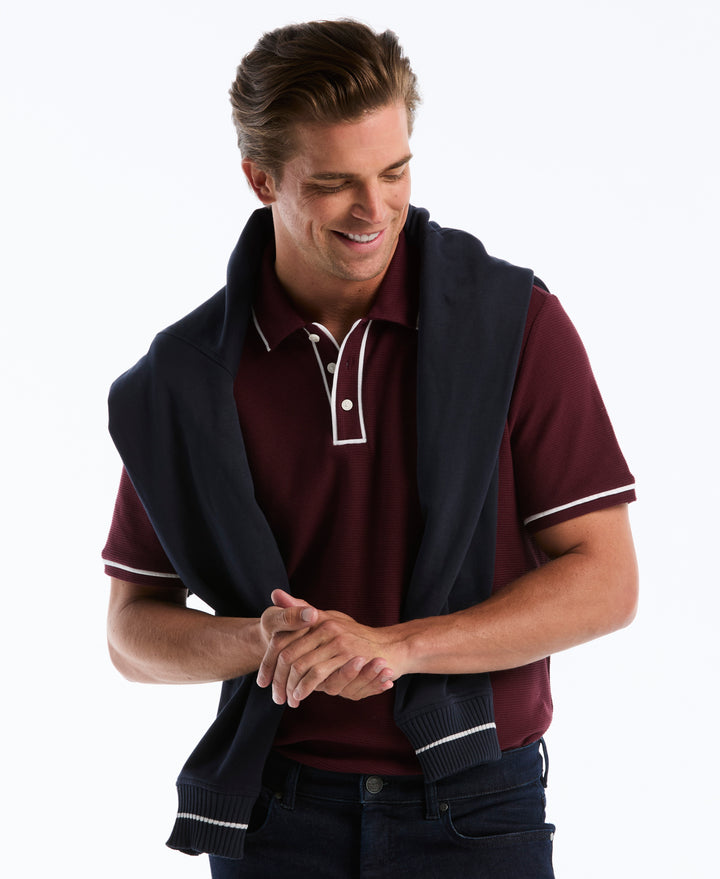Earl Mesh Cotton Polo Shirt (Port Royale) 