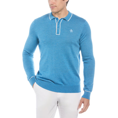 The Earl Merino Wool Blend Sweater (Dk Mediterr Bl Htr) 