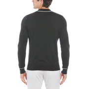 The Earl Merino Wool Blend Golf Jumper (Dark Caviar Heather) 