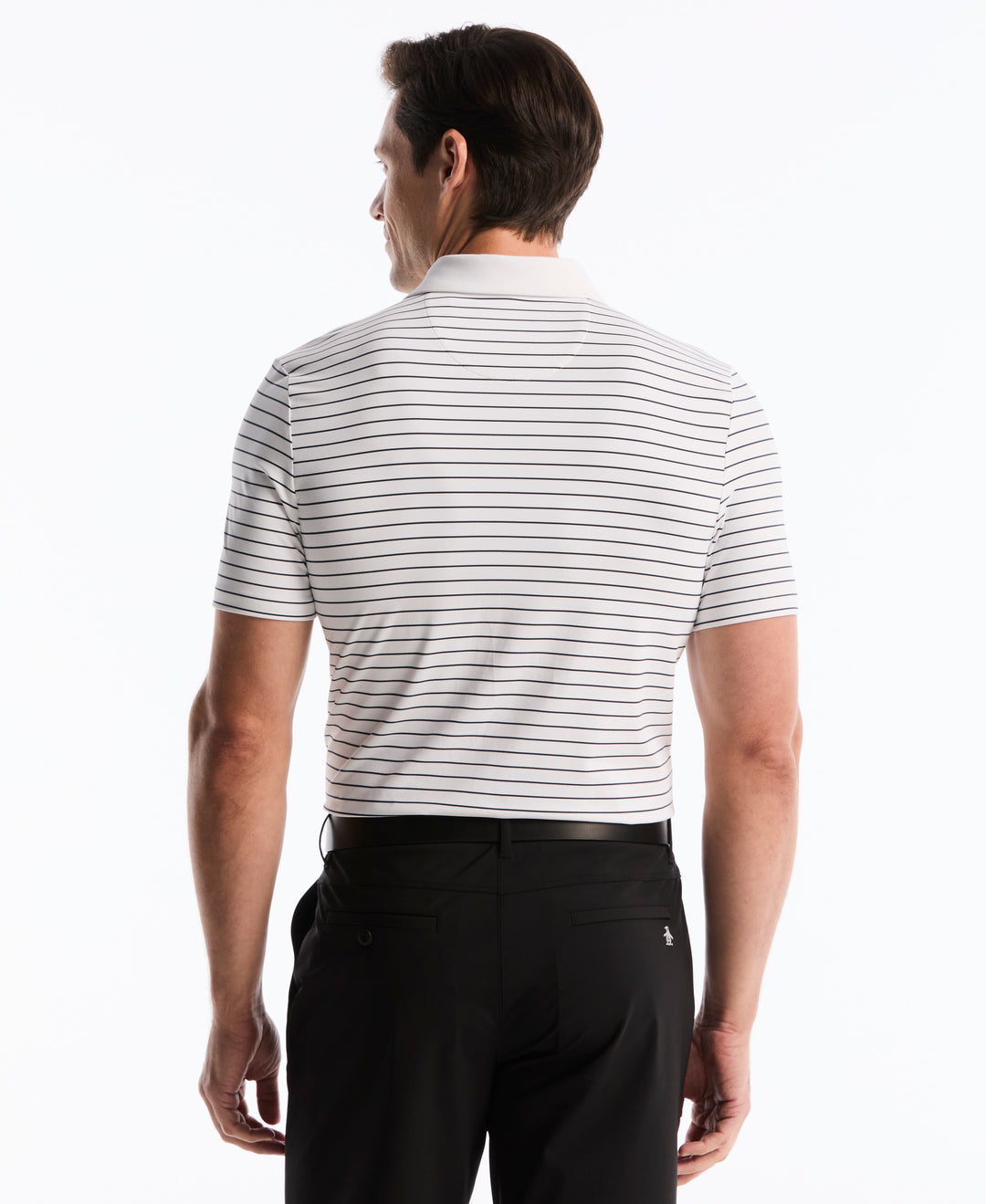 Heritage Stripe Golf Polo (Bright White)