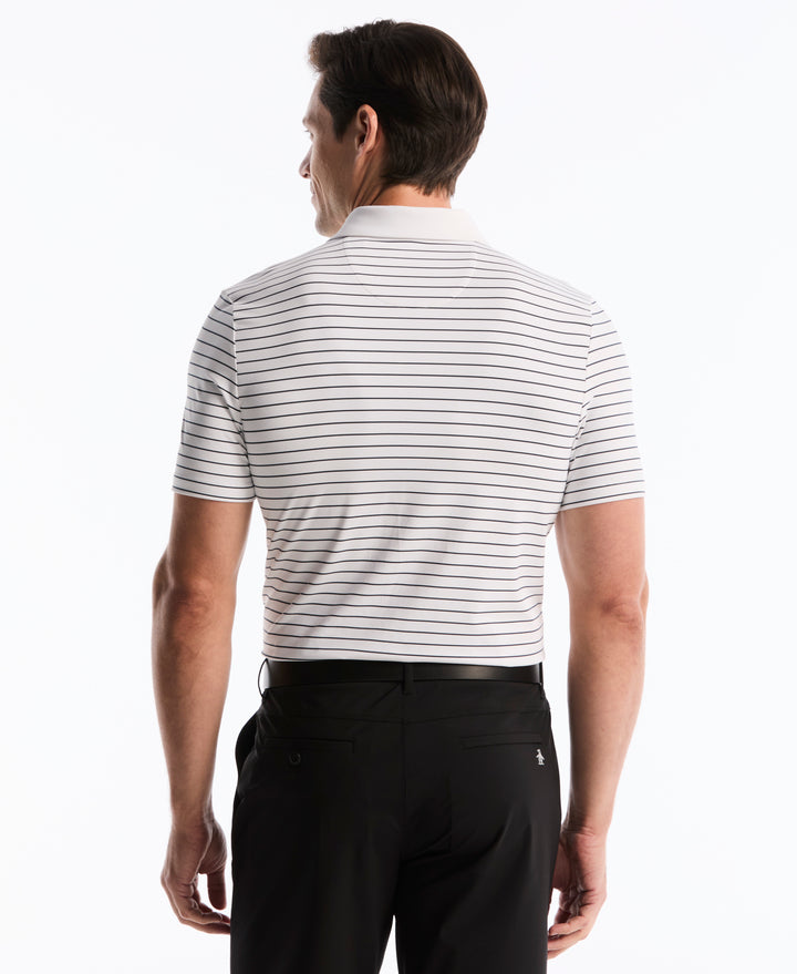 Heritage Stripe Golf Polo (Bright White)