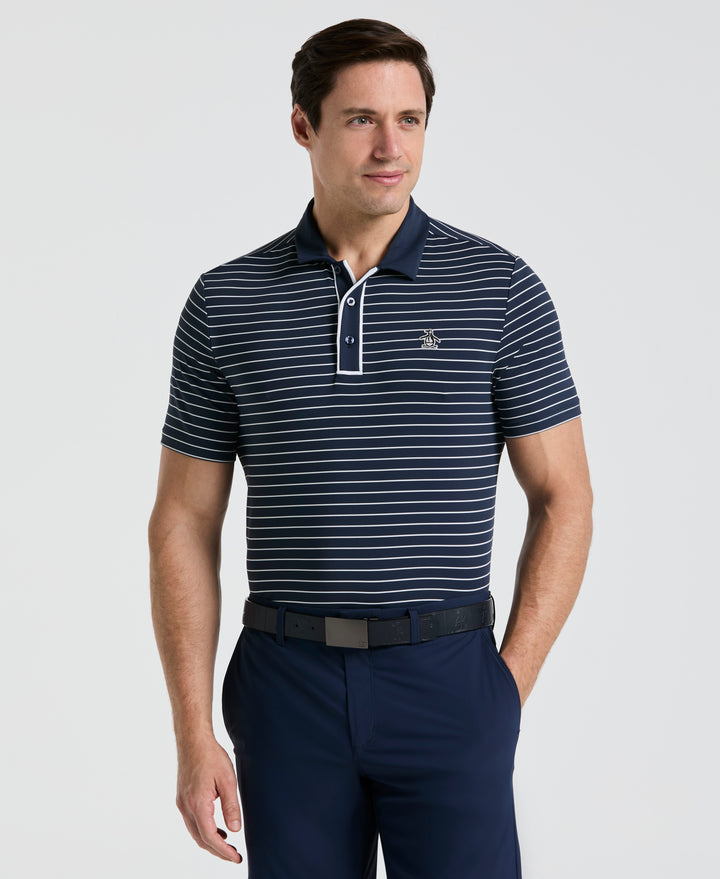 Heritage Stripe Golf Polo (Black Iris) 