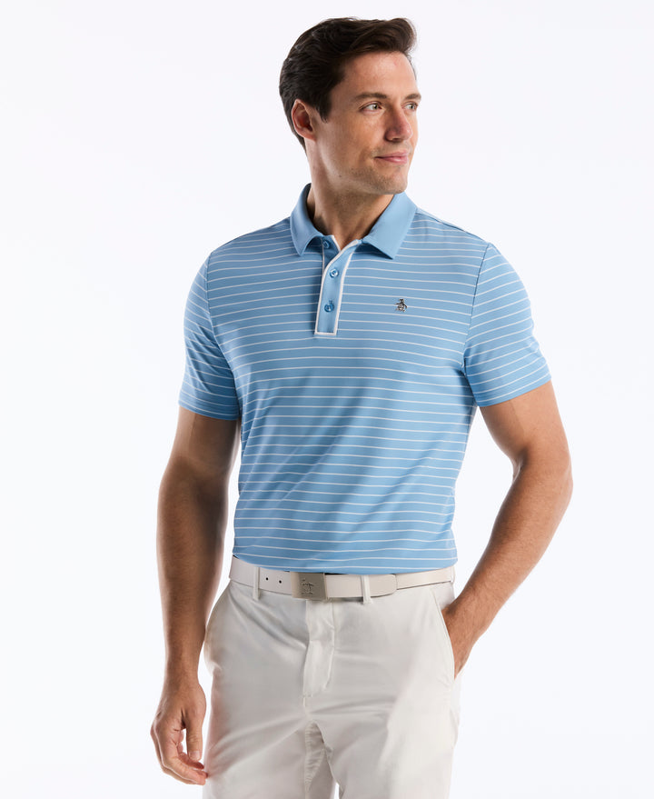 Heritage Stripe Golf Polo (Blissful Blue) 