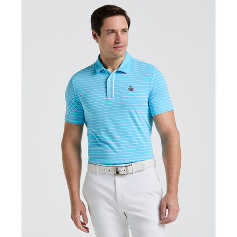 The Heritage Stripe Golf Polo-Golf Polos-Blue Grotto-XS-Original Penguin