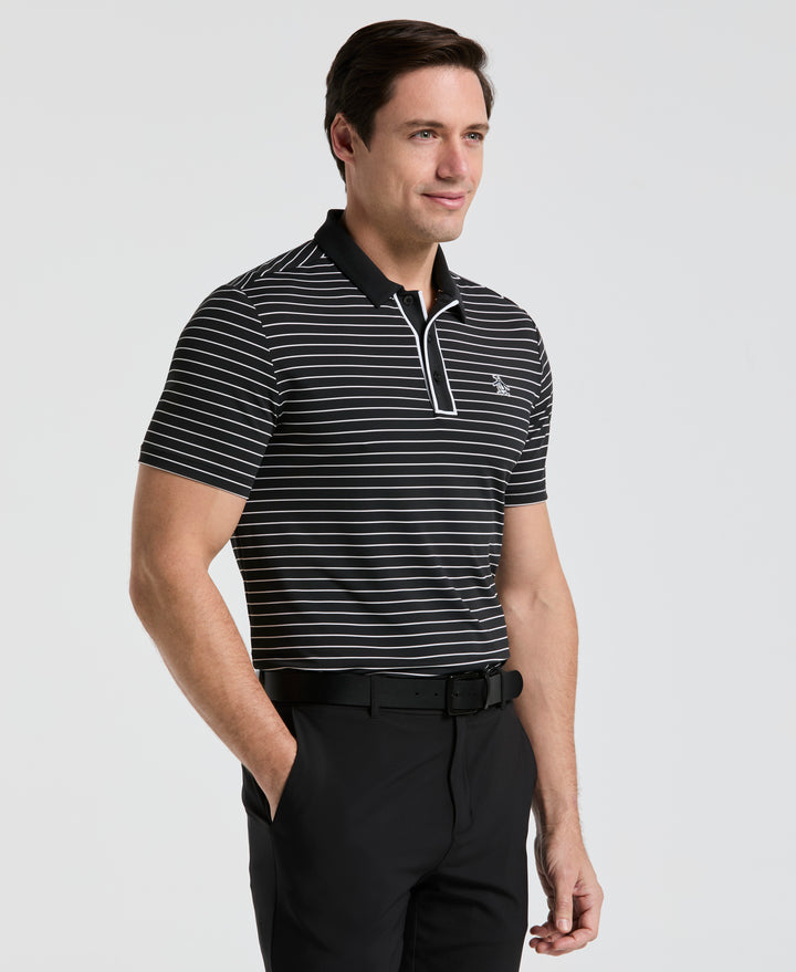 Heritage Stripe Golf Polo (Caviar) 