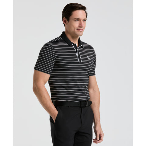 The Heritage Stripe Golf Polo-Golf Polos-Caviar-XS-Original Penguin
