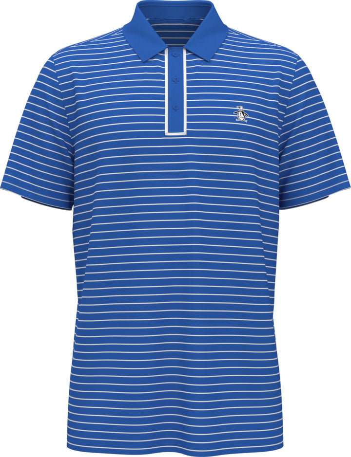 Heritage Stripe Golf Polo (French Blue) 