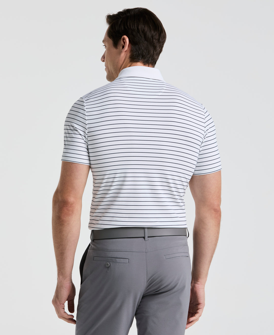 Heritage Stripe Golf Polo (Bright White) 