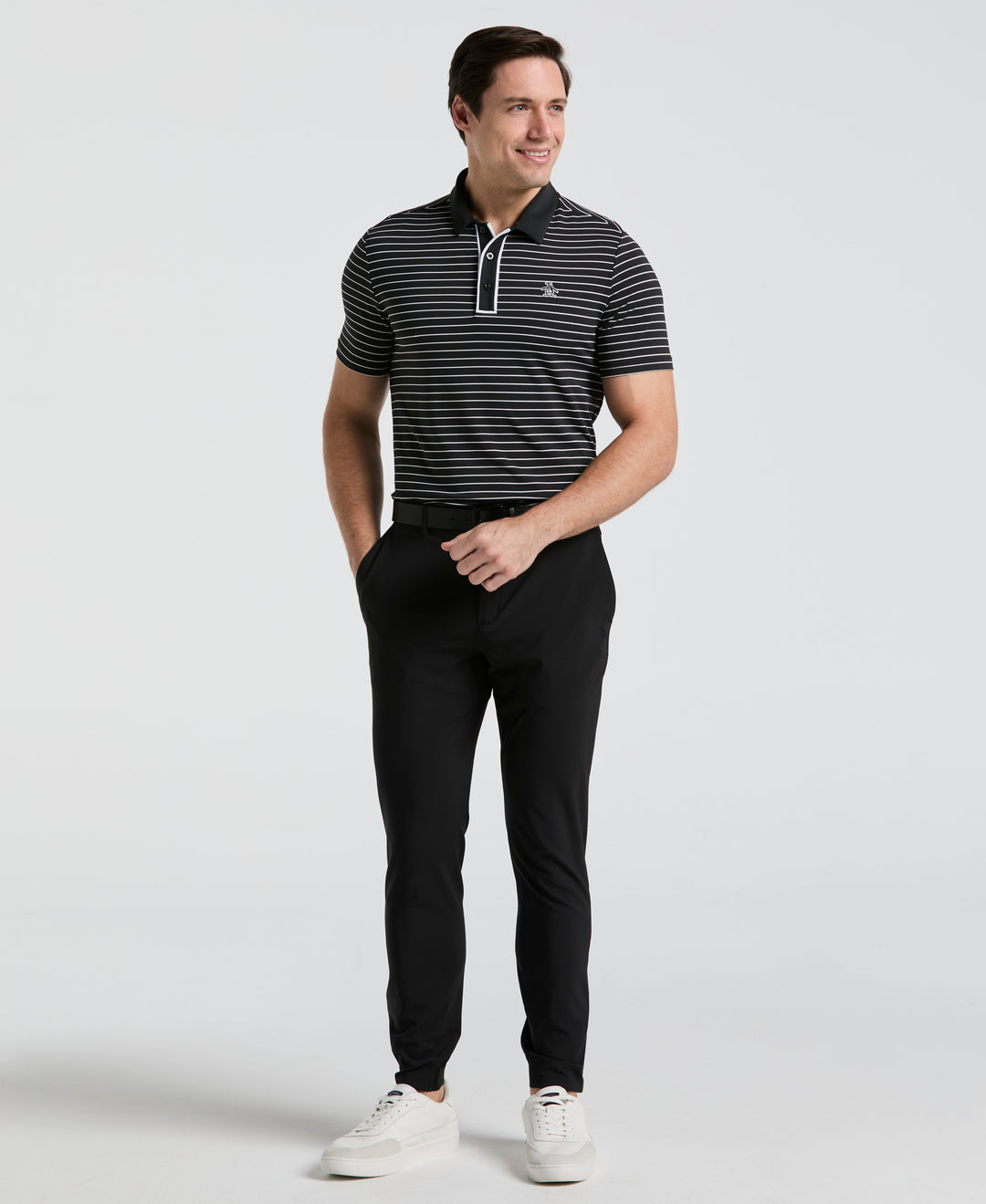 Heritage Stripe Golf Polo (Caviar) 