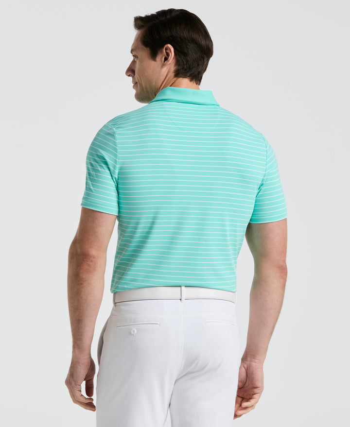 Heritage Stripe Golf Polo (Pool Blue) 