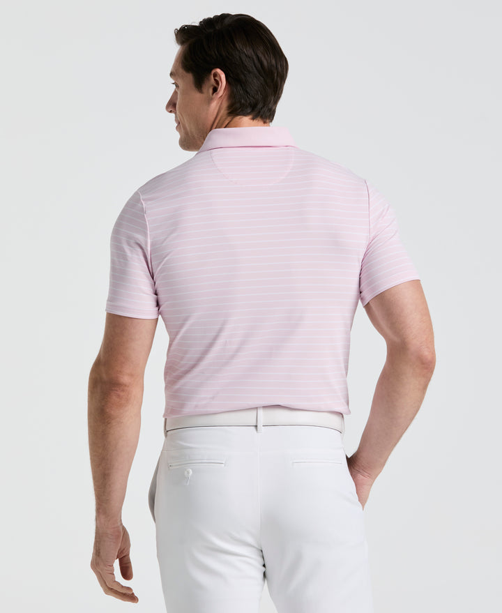 Heritage Stripe Golf Polo (Charm Pink) 