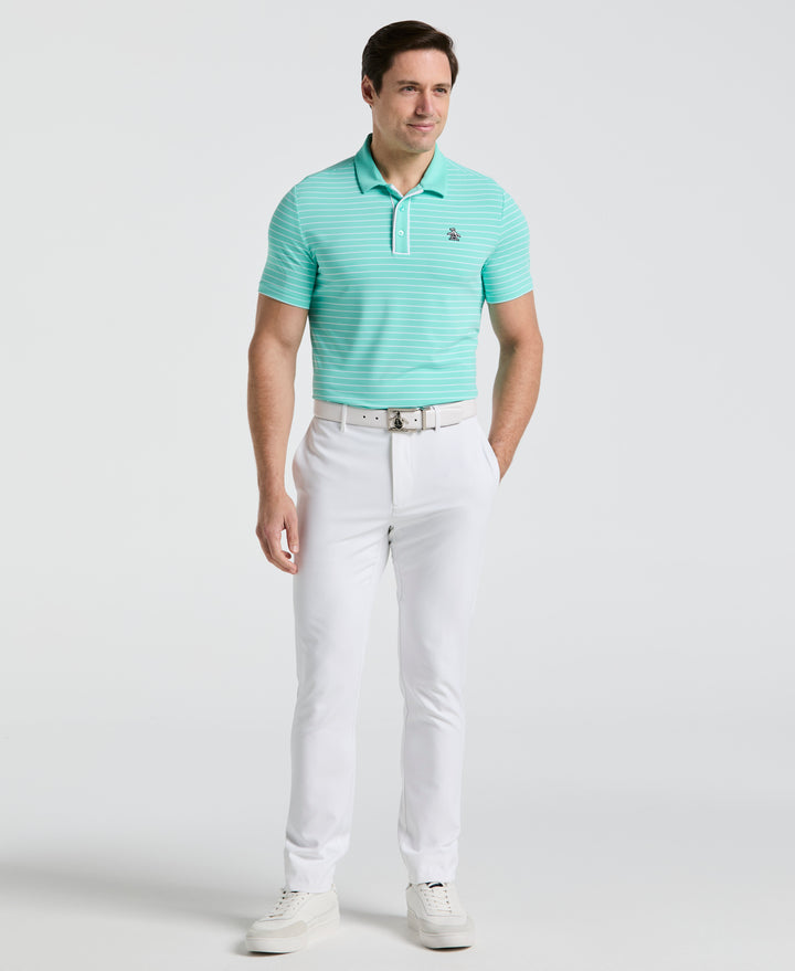 Heritage Stripe Golf Polo (Pool Blue) 