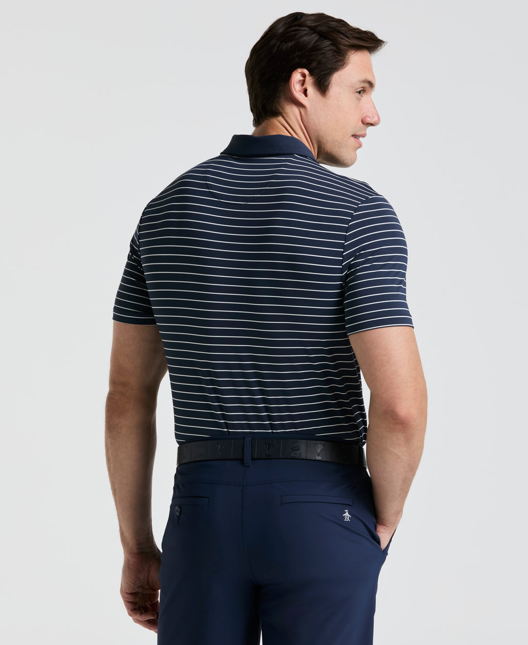 Heritage Stripe Golf Polo (Black Iris) 