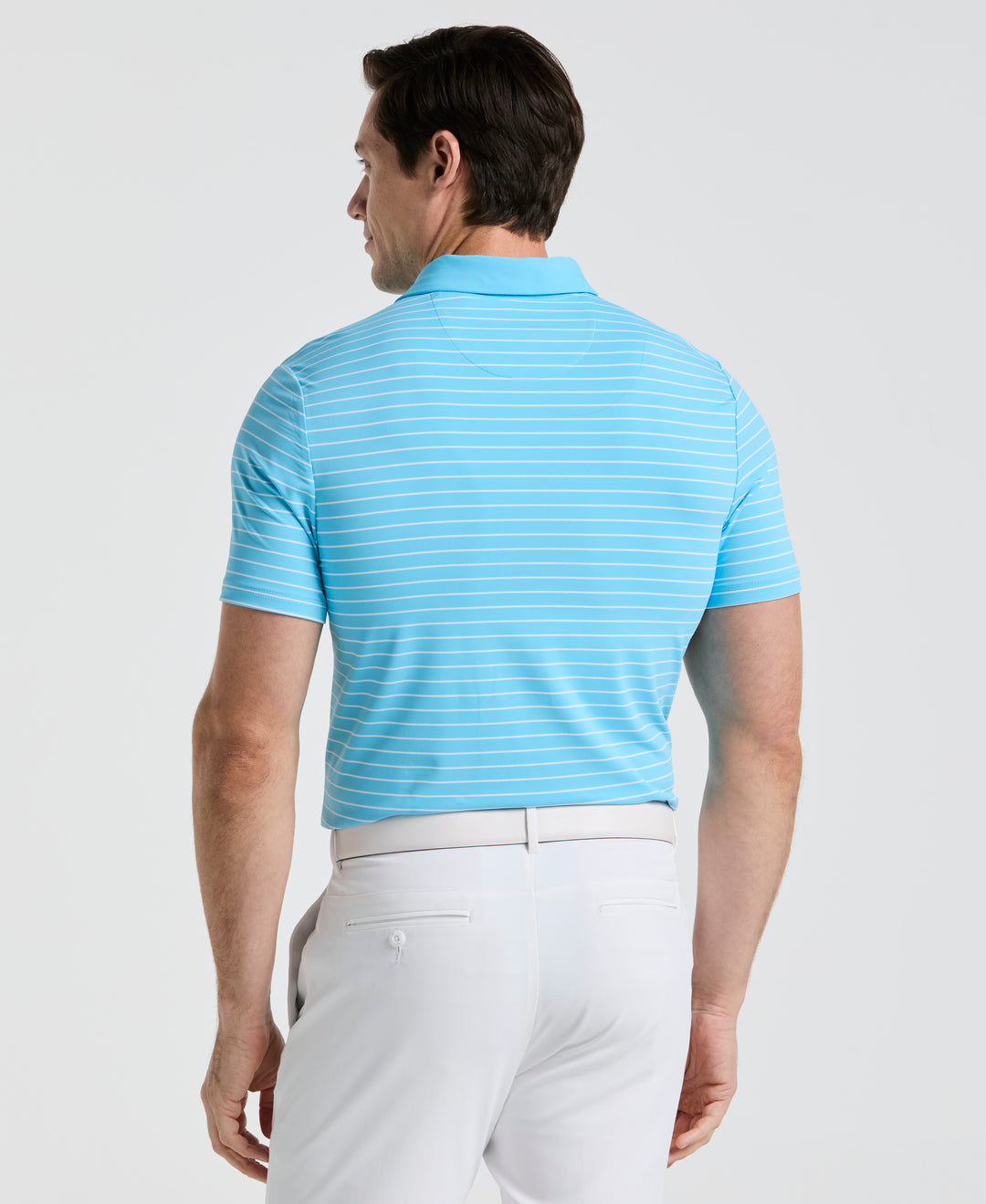 Heritage Stripe Golf Polo (Blue Grotto) 