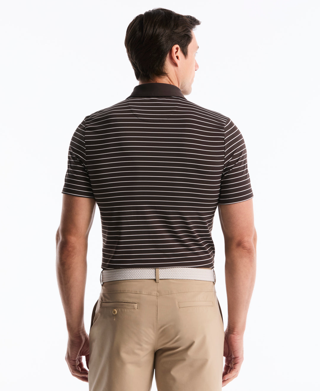 Heritage Stripe Golf Polo (Chocolate Torte) 