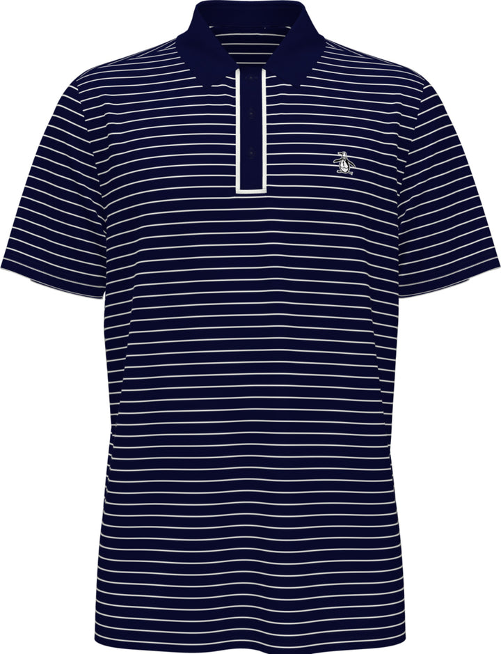 Heritage Stripe Golf Polo (Black Iris) 