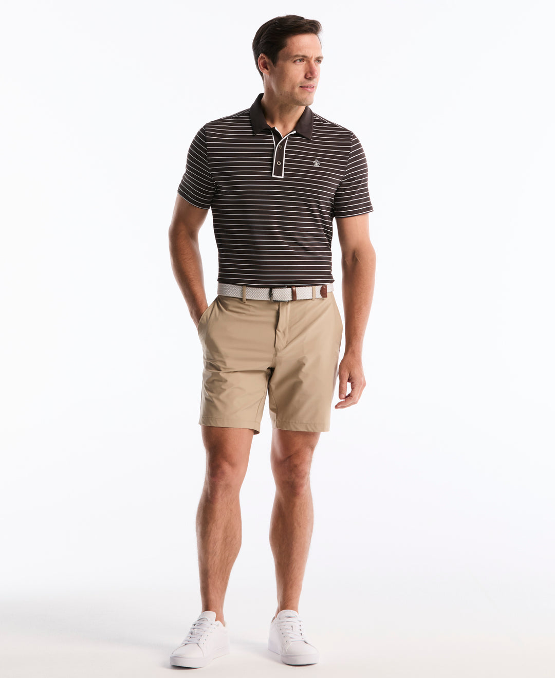 Heritage Stripe Golf Polo (Chocolate Torte) 