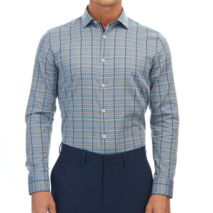 Thin Plaid Button Down-Dress Shirts-Original Penguin