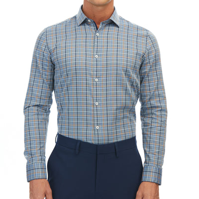 Thin Plaid Button Down-Dress Shirts-Original Penguin