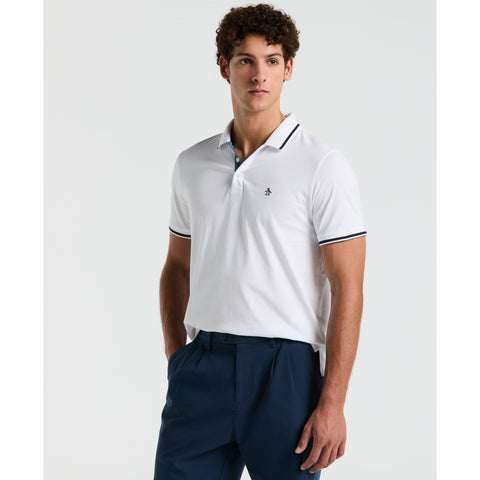 Tipped Jersey Polo-Polos-Bright White-XS-Original Penguin