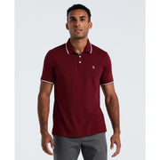 Jersey Tipped Polo (Cabernet) 