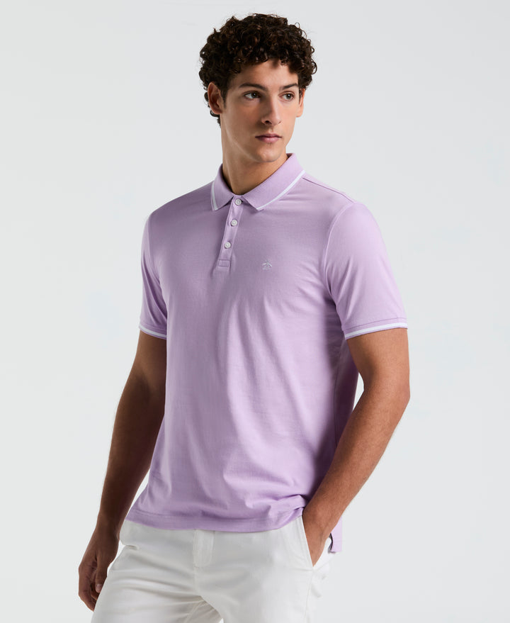 Jersey Tipped Polo (Lavendula) 