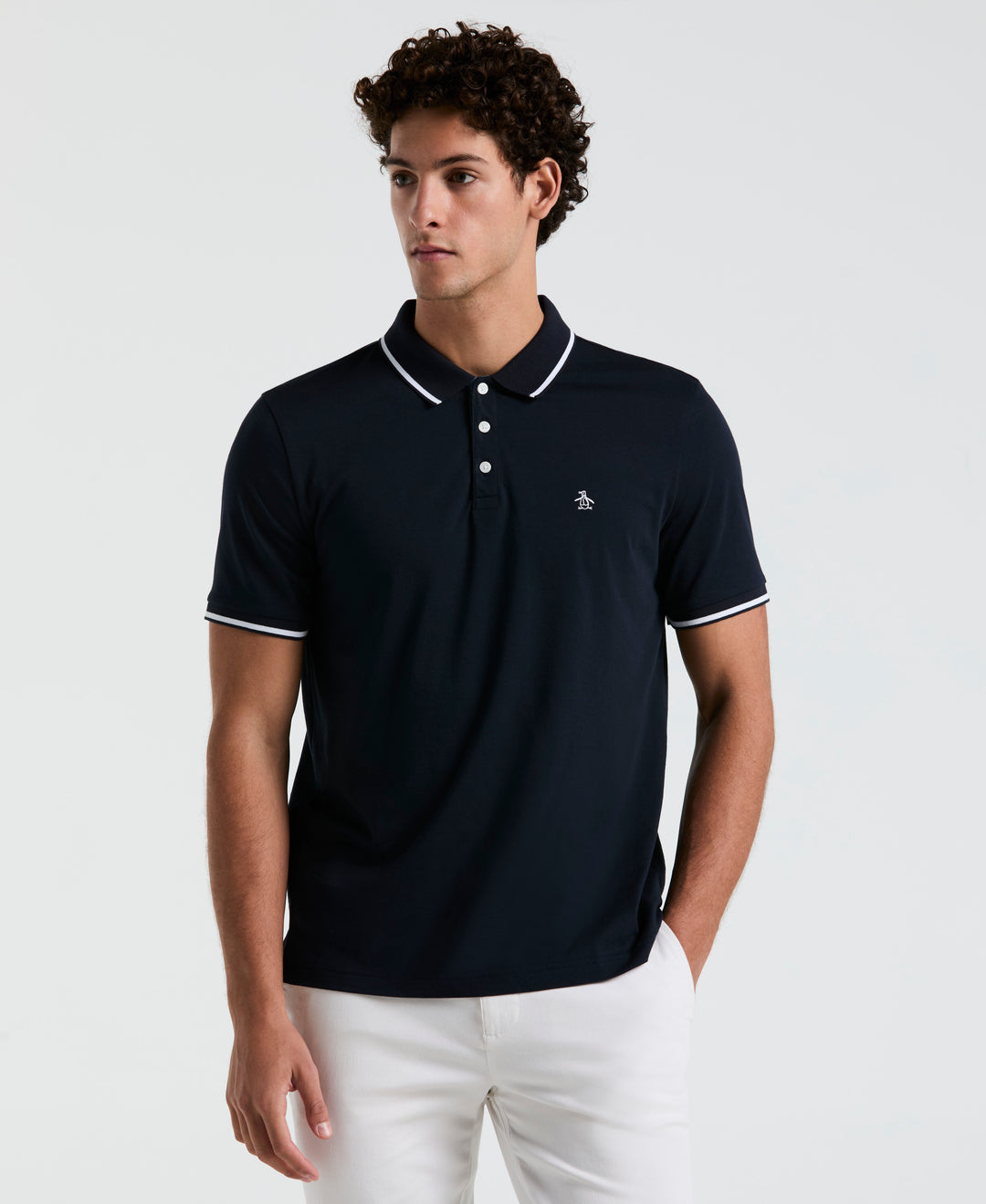Jersey Tipped Polo (Dark Sapphire) 