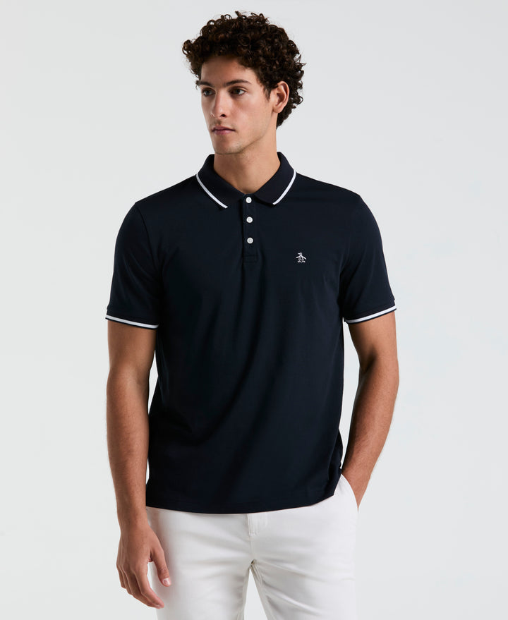 Jersey Tipped Polo (Dark Sapphire) 