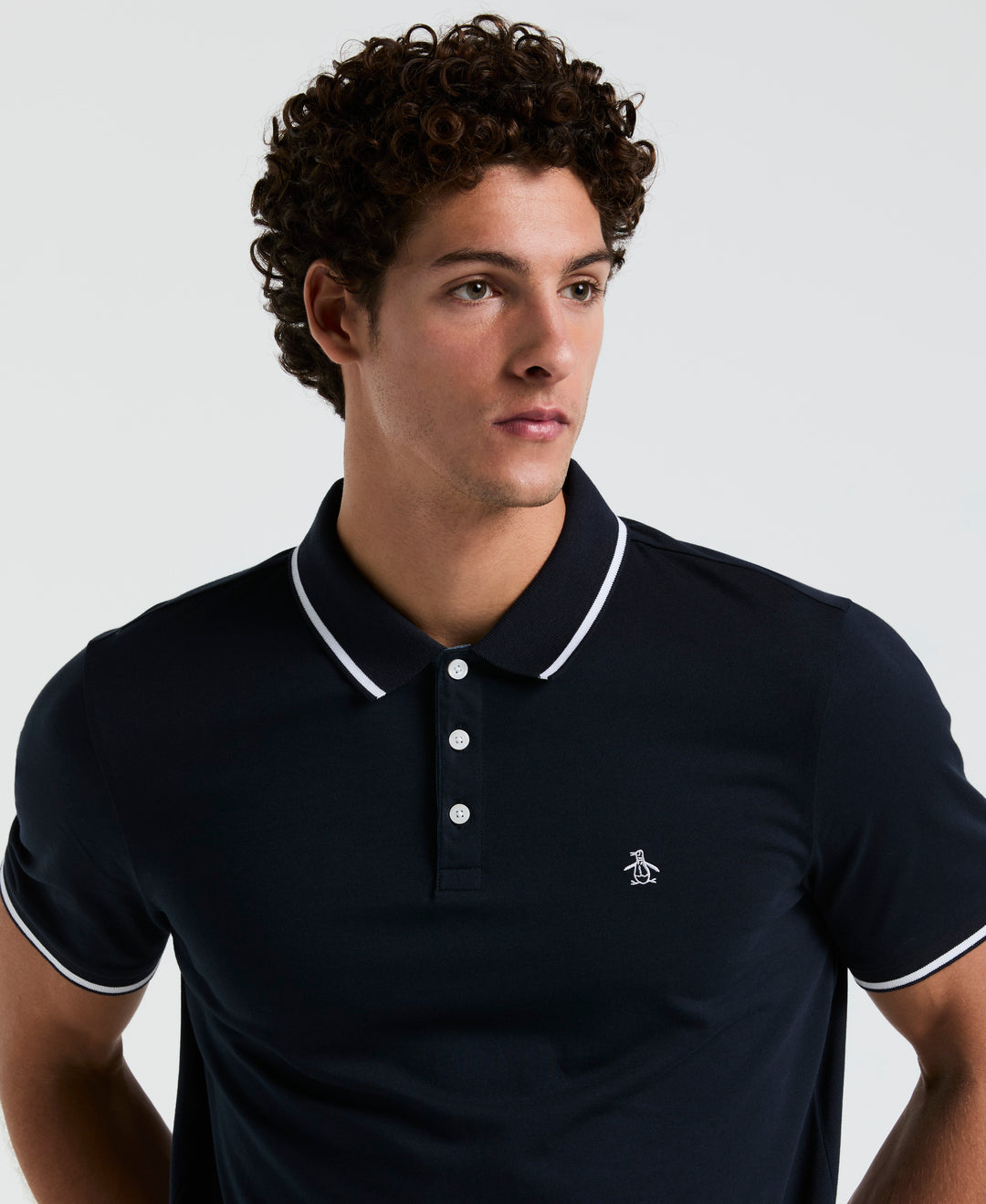 Jersey Tipped Polo (Dark Sapphire) 
