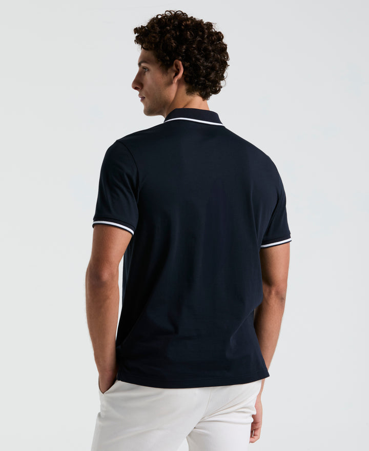 Jersey Tipped Polo (Dark Sapphire) 