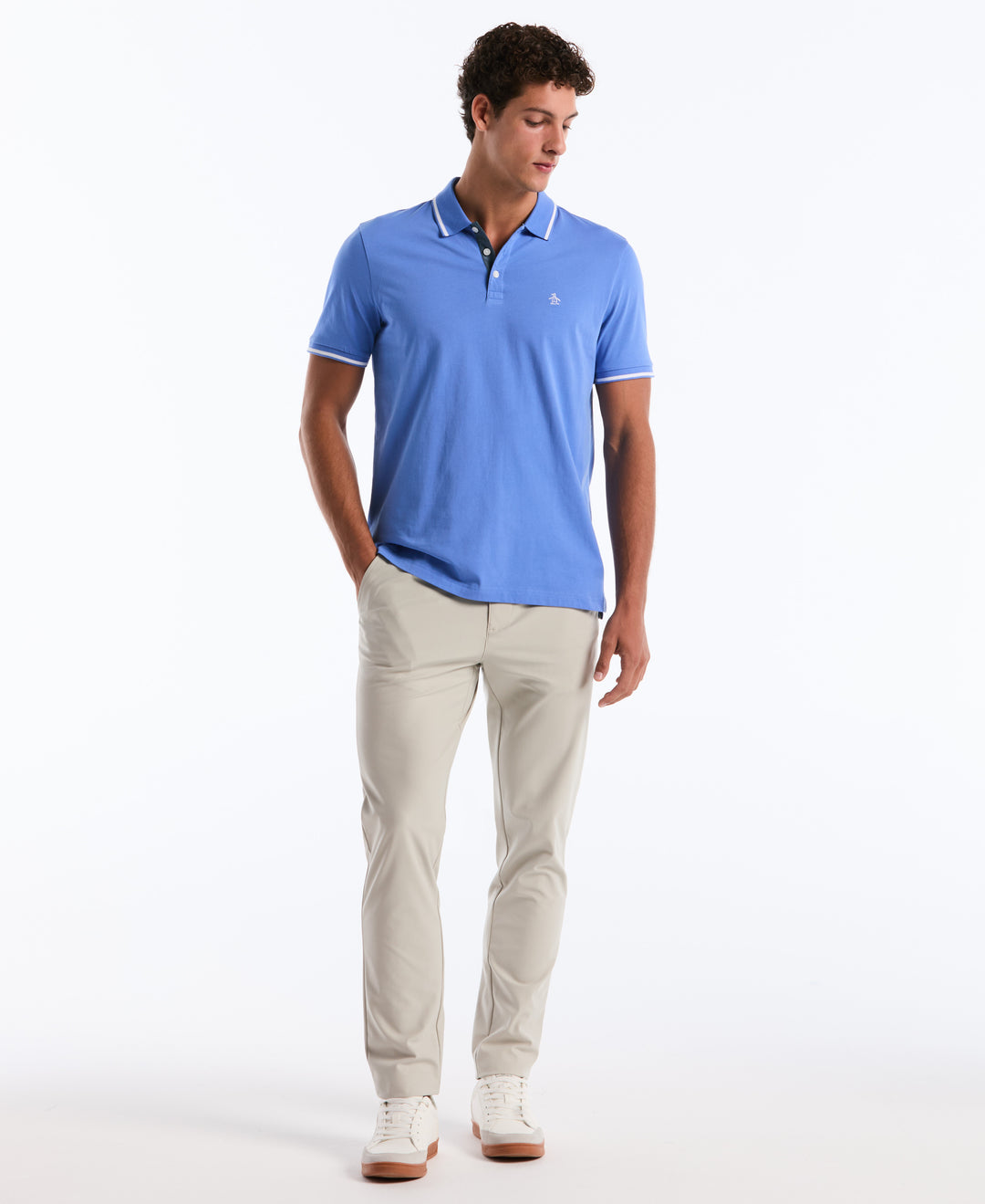Jersey Tipped Polo (Ultramarine) 