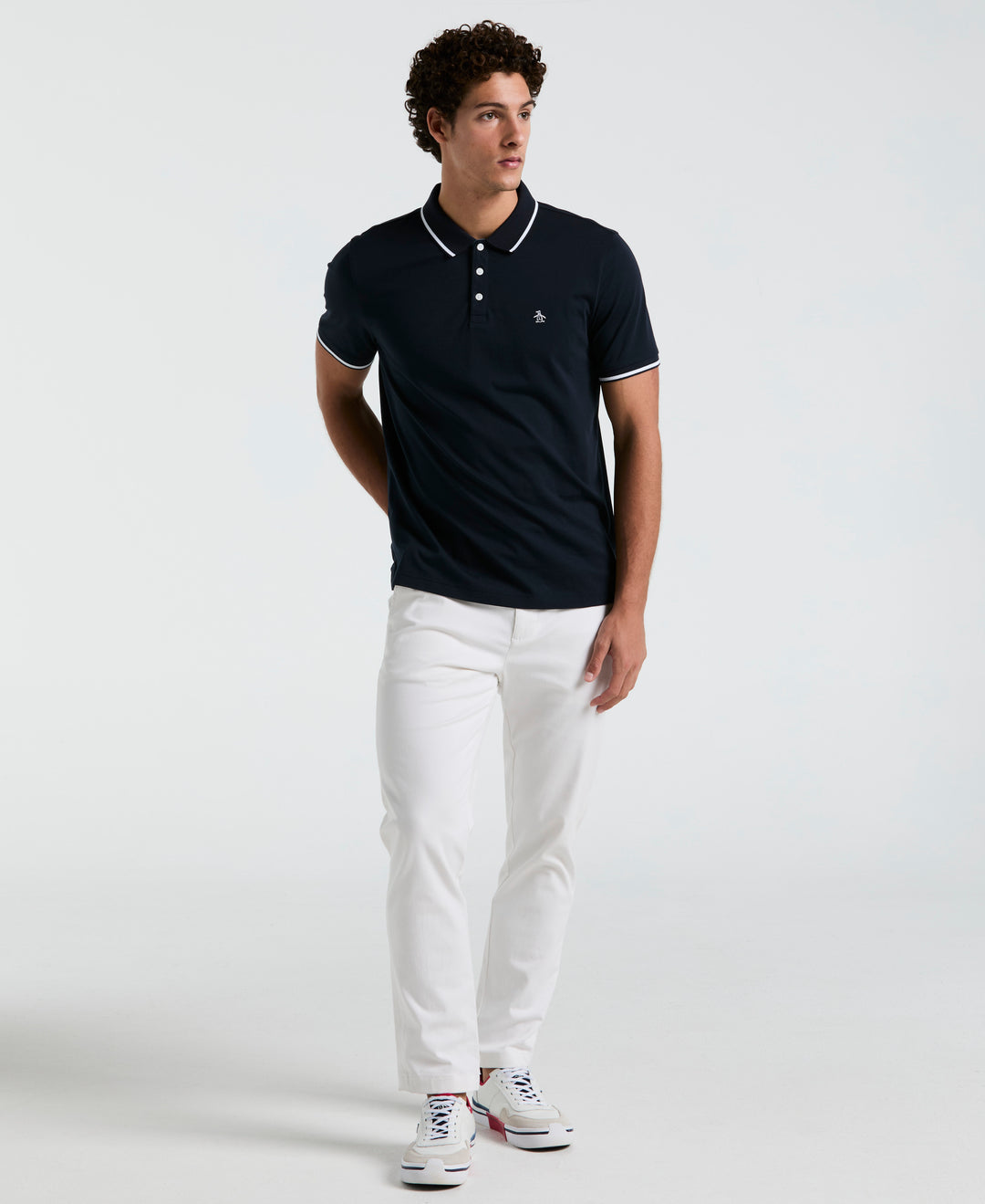 Jersey Tipped Polo (Dark Sapphire) 