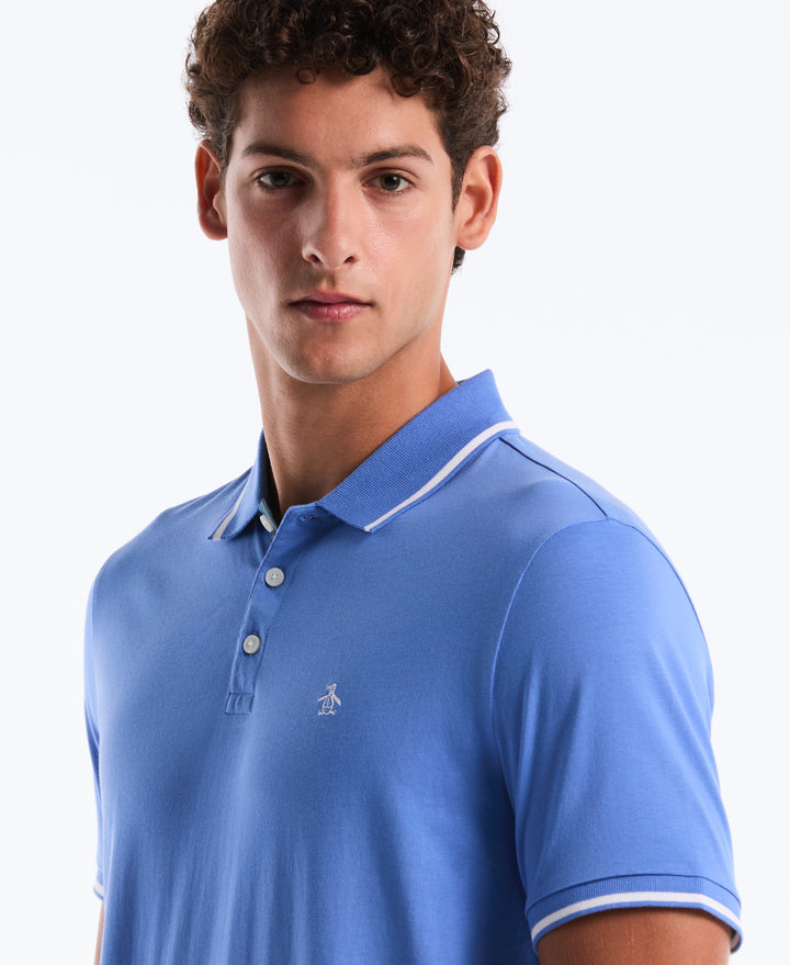 Jersey Tipped Polo (Ultramarine) 