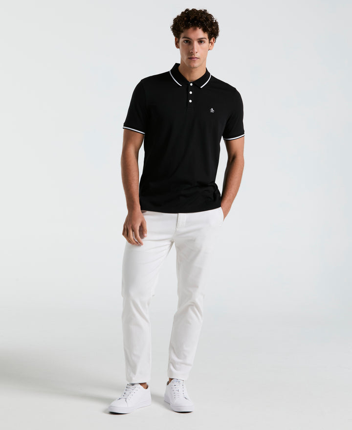 Jersey Tipped Polo (True Black) 