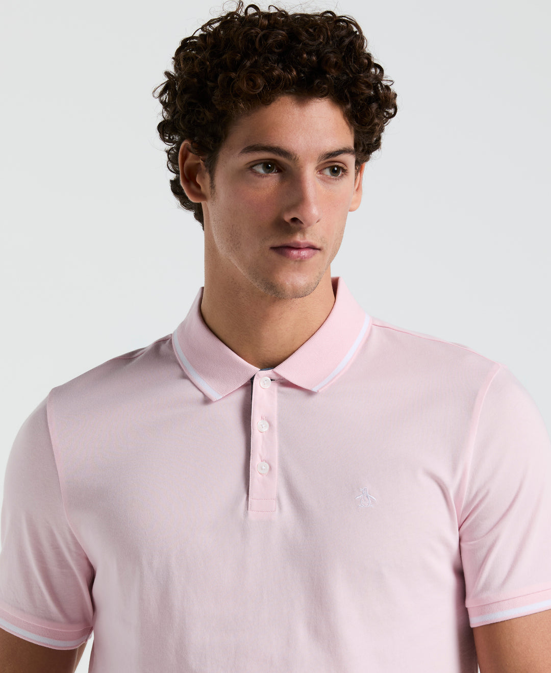 Jersey Tipped Polo (Parfait Pink) 