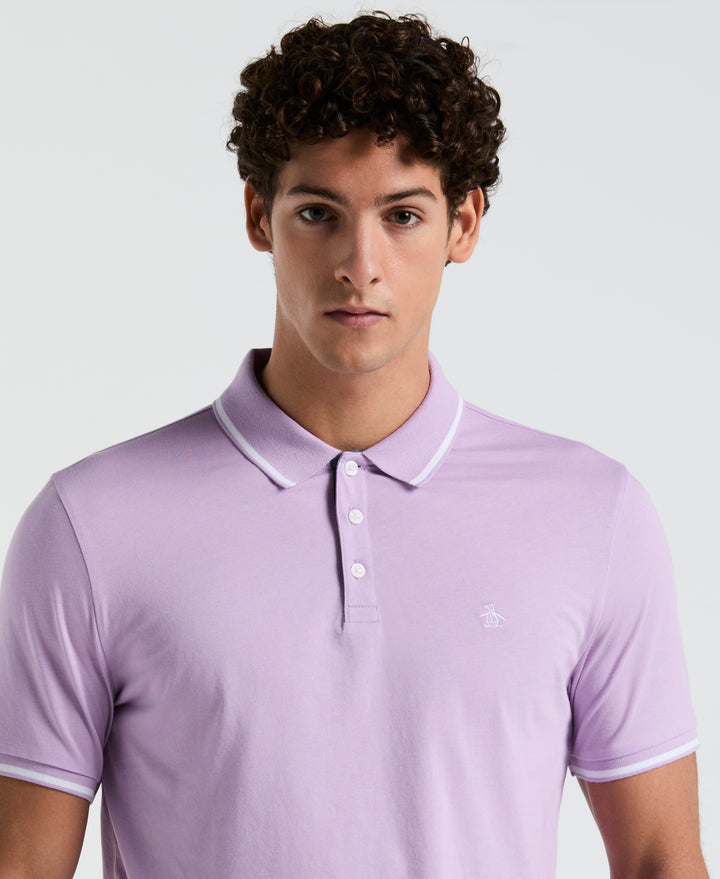 Jersey Tipped Polo (Lavendula) 