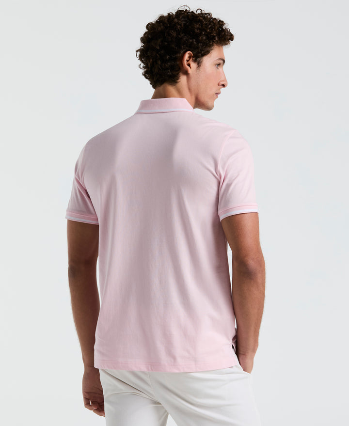 Jersey Tipped Polo (Parfait Pink) 