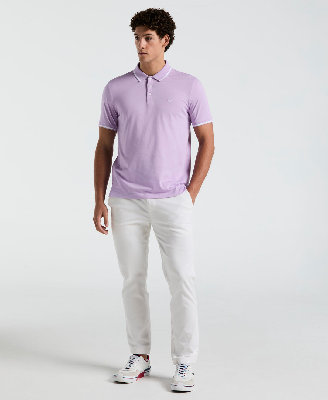 Jersey Tipped Polo (Lavendula) 
