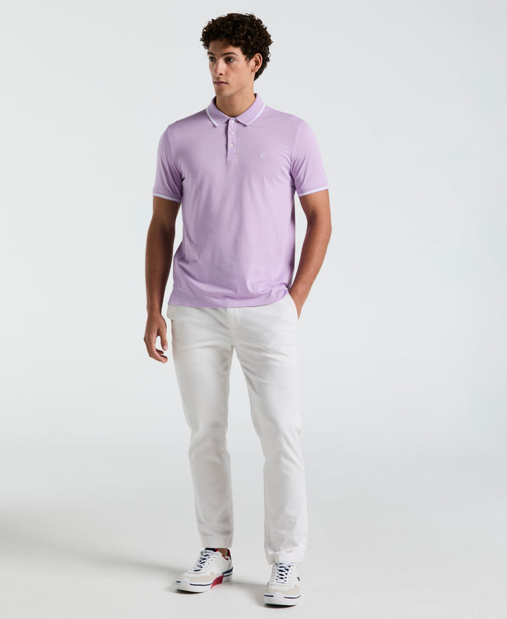 Jersey Tipped Polo (Lavendula) 