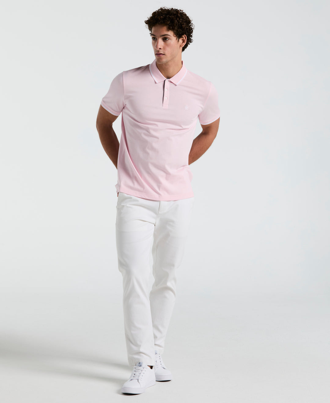 Jersey Tipped Polo (Parfait Pink) 